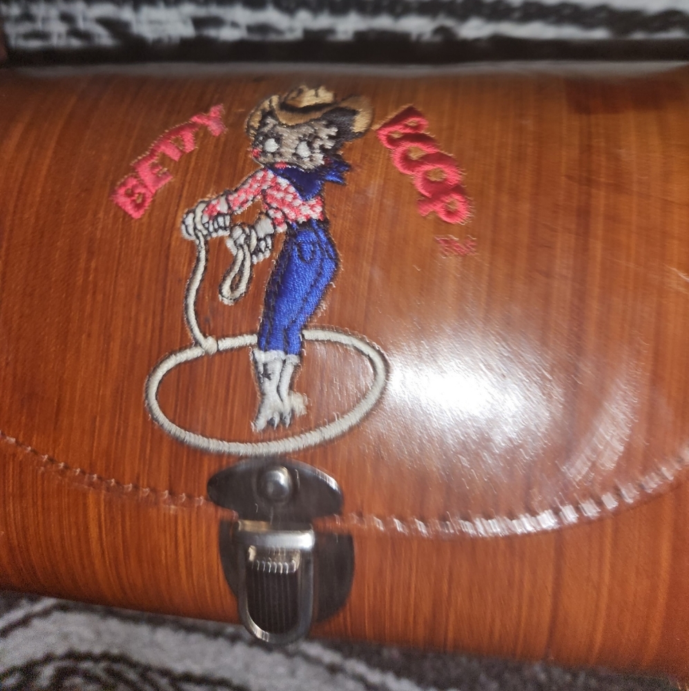 Betty boop bamboo strap purse